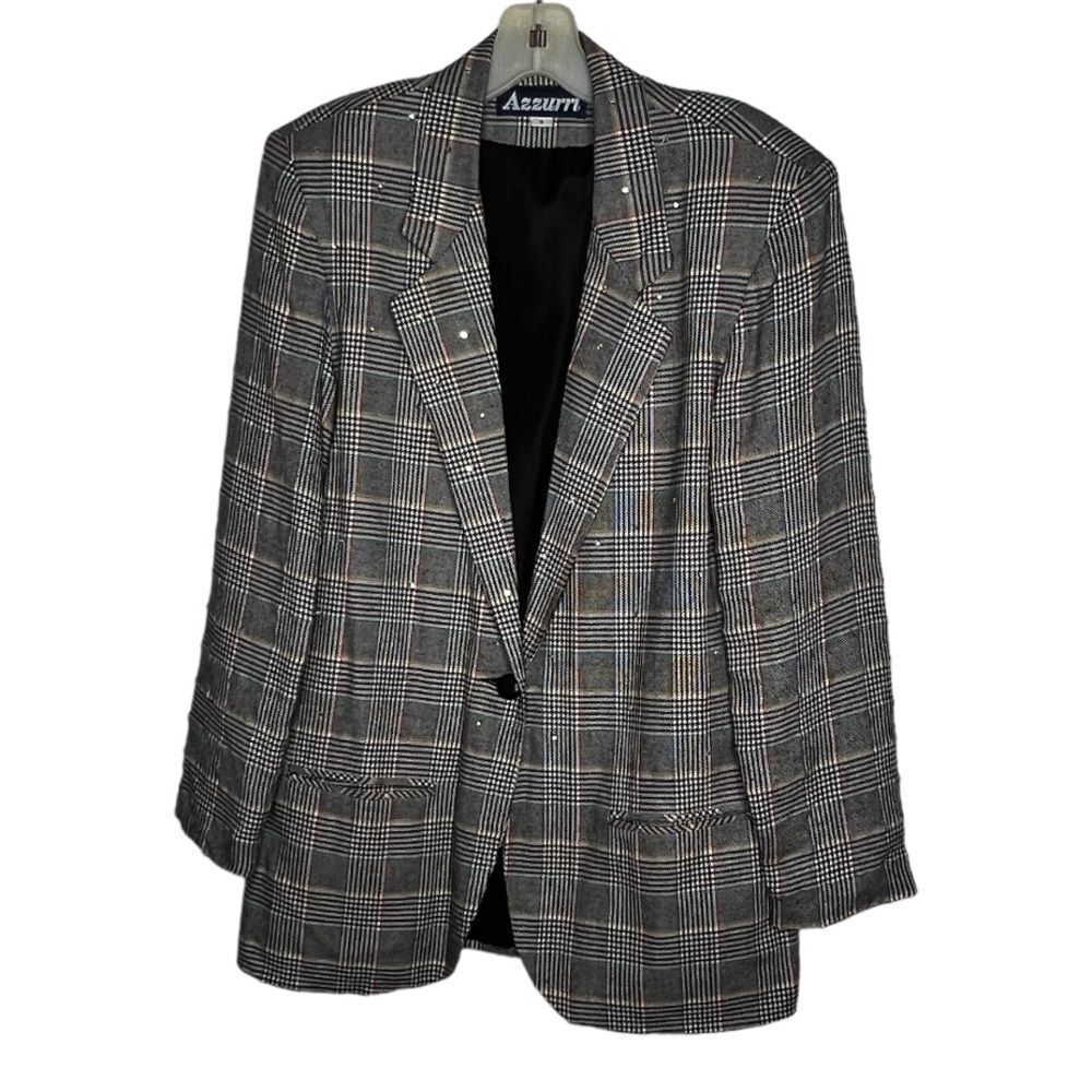 Vintage Azzurri Blazer with Rhinestones
